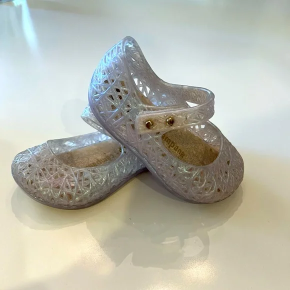 Mini Melissa Shoes Guc Mini Melissa Campana Clearsilver